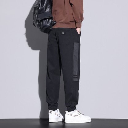 休閒百搭舒適寬鬆潮流工裝束腳褲