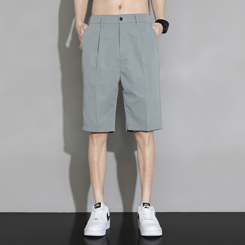 高級感冰絲闊腿直筒寬鬆休閒長褲垂感韓版西褲-Nuostyle