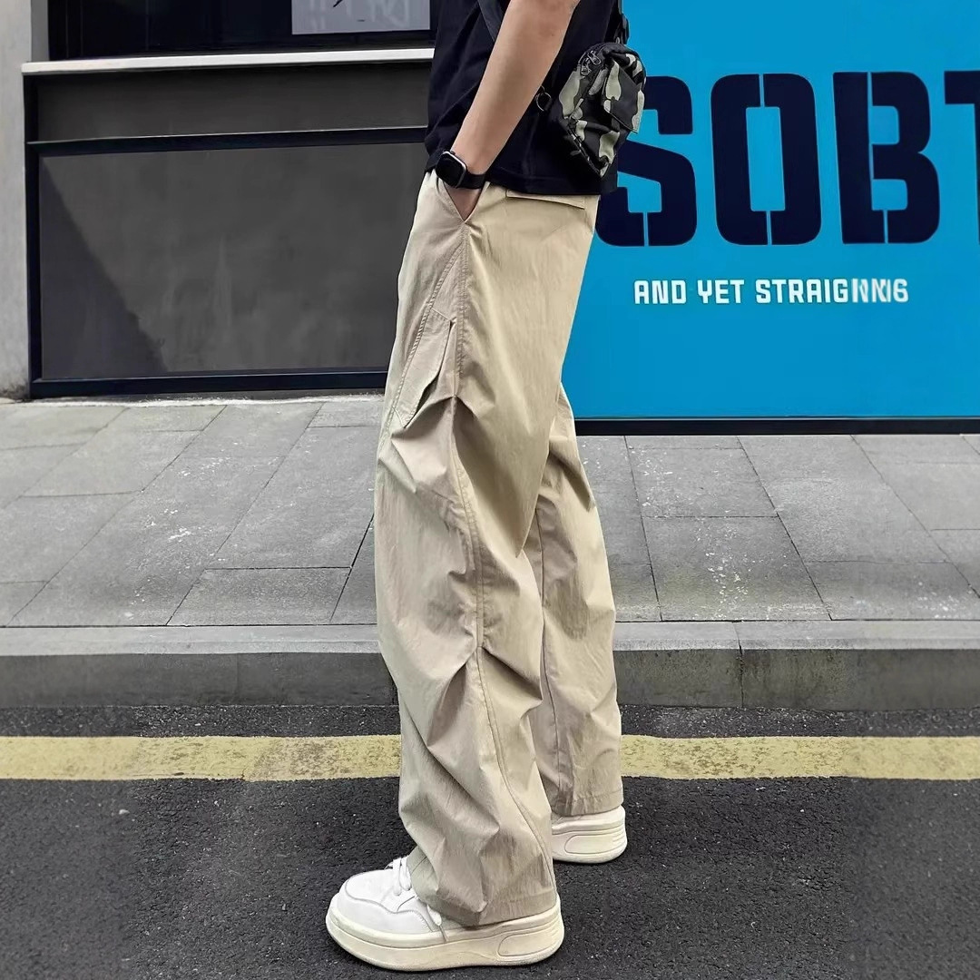 斜切速乾薄款彎刀褲防曬傘兵休閒工裝褲-NitSoon