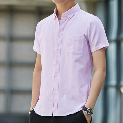 長袖修身舒適百搭純色襯衫-Nuostyle