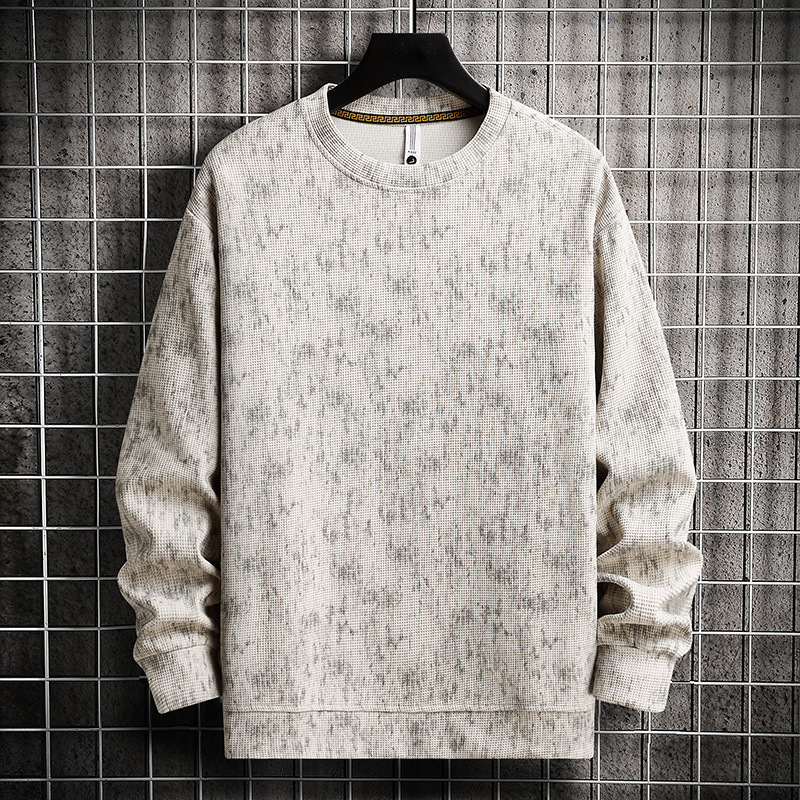 美式圓領寬鬆設計感潮流休閑扎染衛衣