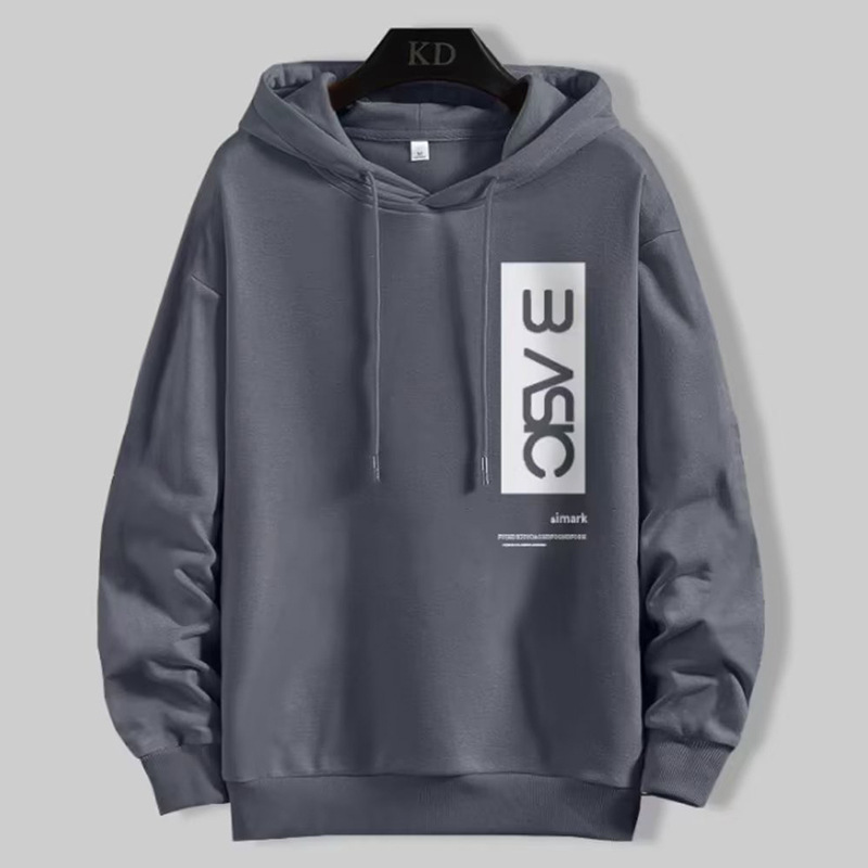 時尚薄款潮流運動休閑字母印花長袖連帽T