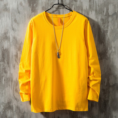 七色簡約打底潮流潮牌長袖T恤