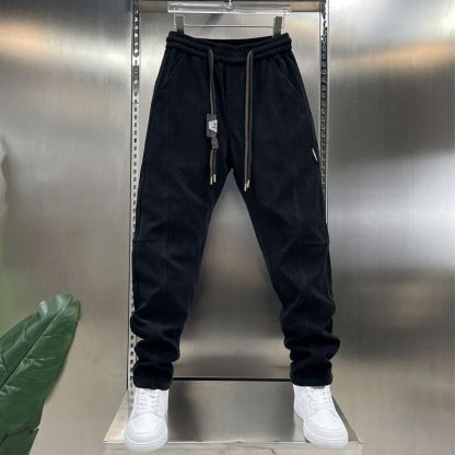 時尚百搭戶外重磅休閒彈力鬆緊腰束腳褲