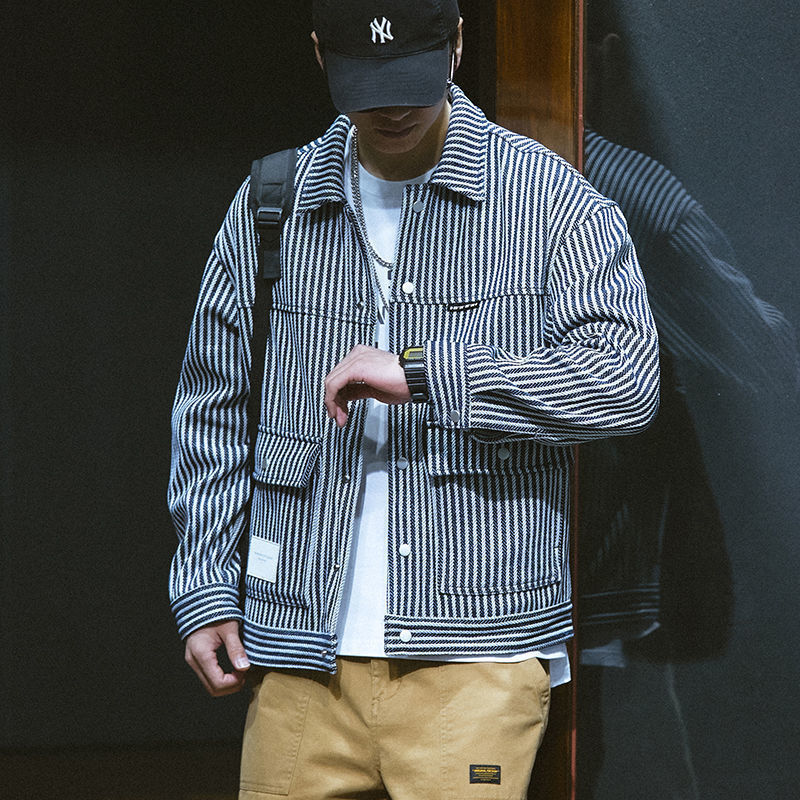 巨顯瘦修身百搭痞帥大口袋寬鬆襯衫外套