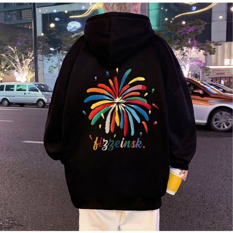 重磅刷毛加厚時尚港風寬鬆美式潮牌連帽T