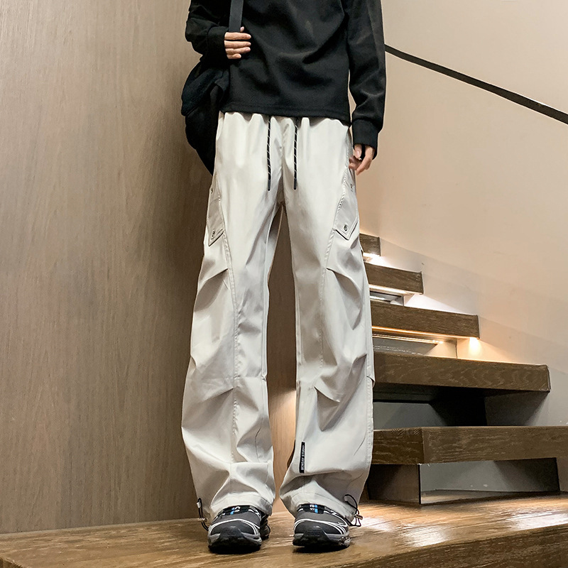 衝鋒褲直筒顯瘦大碼休閒褲工裝褲