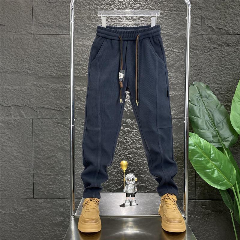 時尚百搭戶外重磅休閒彈力鬆緊腰束腳褲