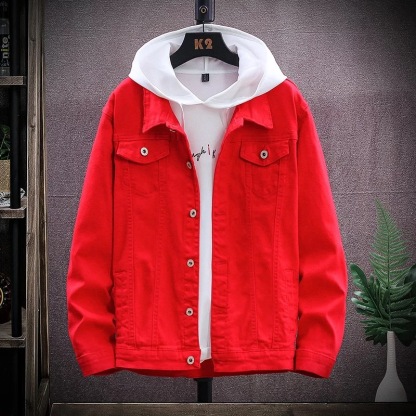 復古街頭寬鬆工裝牛仔外套夾克