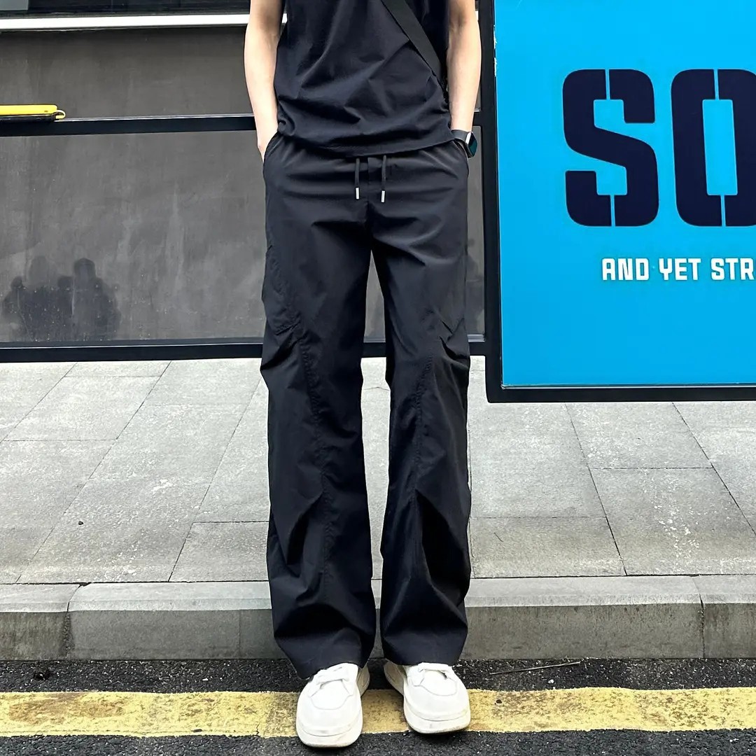 斜切速乾薄款彎刀褲防曬傘兵休閒工裝褲-NitSoon