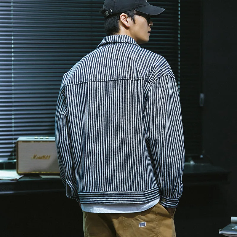 巨顯瘦修身百搭痞帥大口袋寬鬆襯衫外套