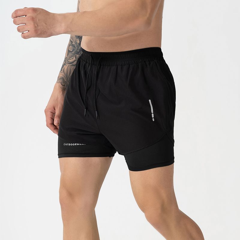 溫泉游泳雙層速乾透氣三分沙灘衝浪短褲