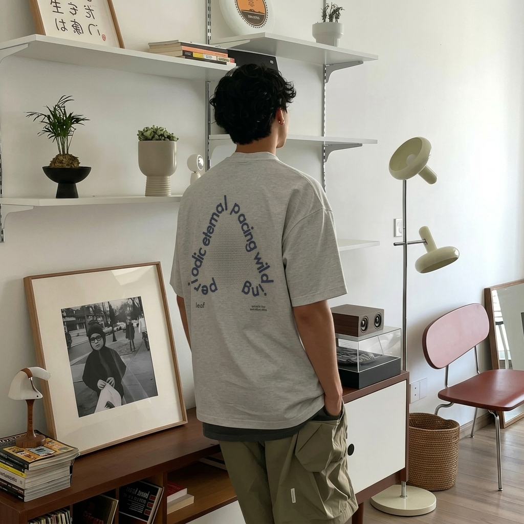 印花美式休閒純棉透氣圓領短袖t恤