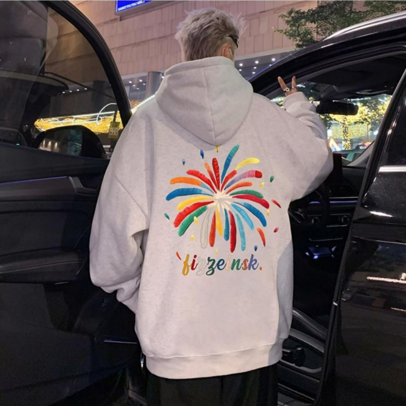 重磅刷毛加厚時尚港風寬鬆美式潮牌連帽T