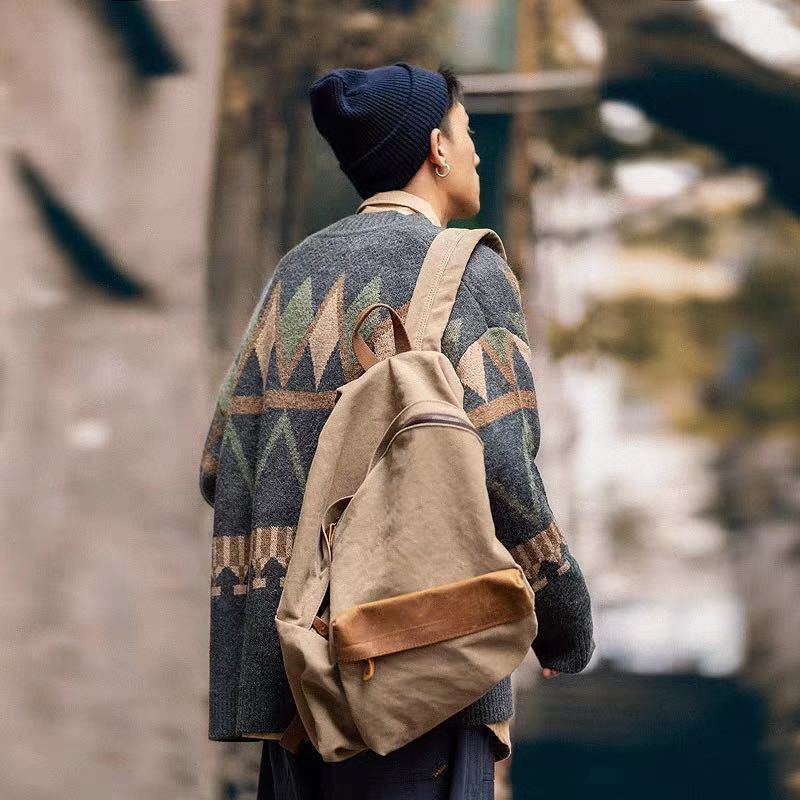 復古日系V領菱形撞色提花線針織開衫