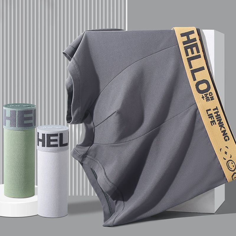 親膚透氣國風卡通涼感運動簡平角短褲