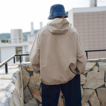 薄款素色抽繩潮流日系寬鬆休閒連帽T