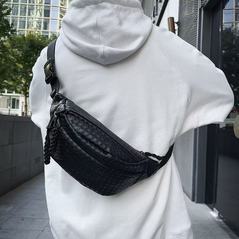 潮流編織斜挎休閒單肩運動胸包