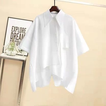 【整套/單件】韓版寬鬆設計感拼接襯衫 帥氣工裝褲兩件套裝