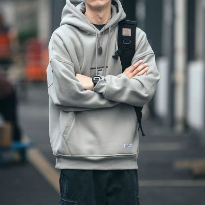 美式復古潮流百搭連帽長袖衛衣