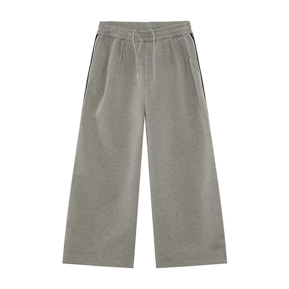 【單件】韓系立領撞色杠條休閒運動兩件套裝