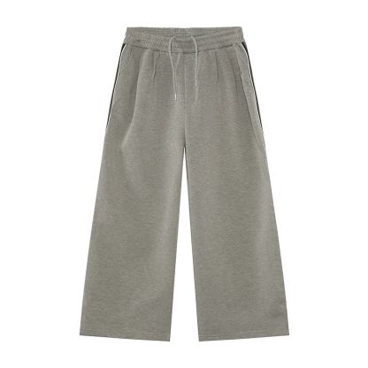 【單件】韓系立領撞色杠條休閒運動兩件套裝