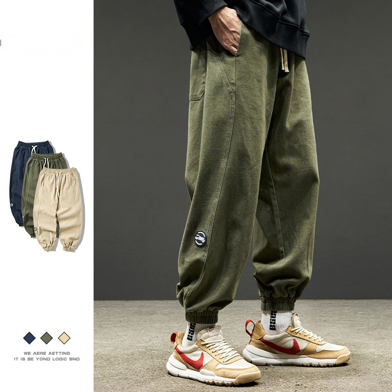 日系工裝潮牌束腳褲百搭褲裝