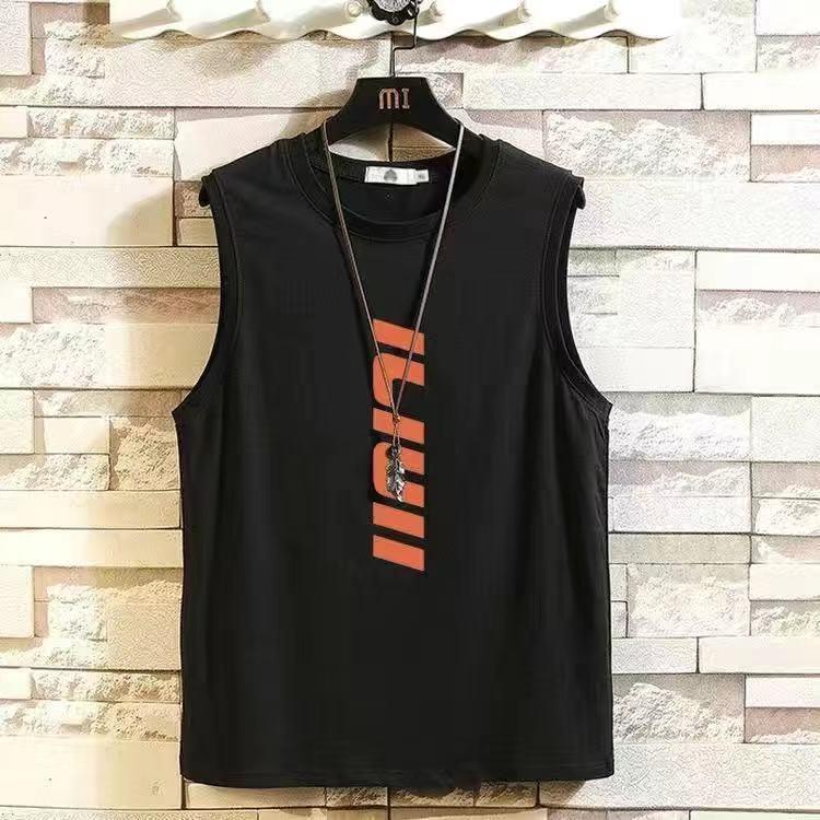 【單件/套裝】印花字母運動無袖百搭背心+帥氣五分短褲褲裝兩件套套裝