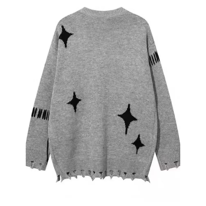 設計感小眾長袖寬鬆帥氣港風日系百搭潮流毛衣