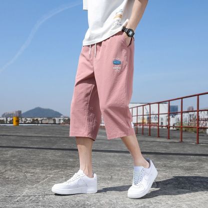 薄款寬鬆外穿運動大碼休閒潮流七分褲