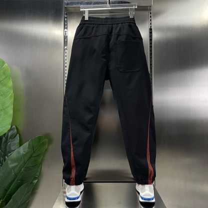 寬鬆拼接休閒百搭潮流痞帥束腳哈倫褲