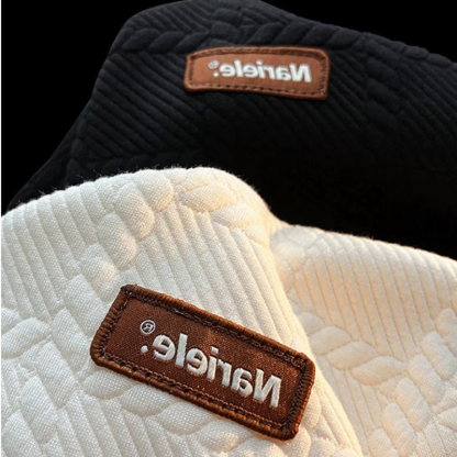 時尚素色帽衫方格雙帽繩重磅長袖連帽T