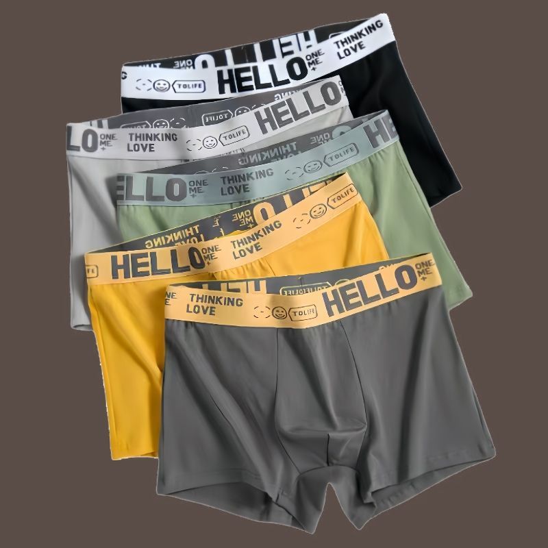 親膚透氣國風卡通涼感運動簡平角短褲