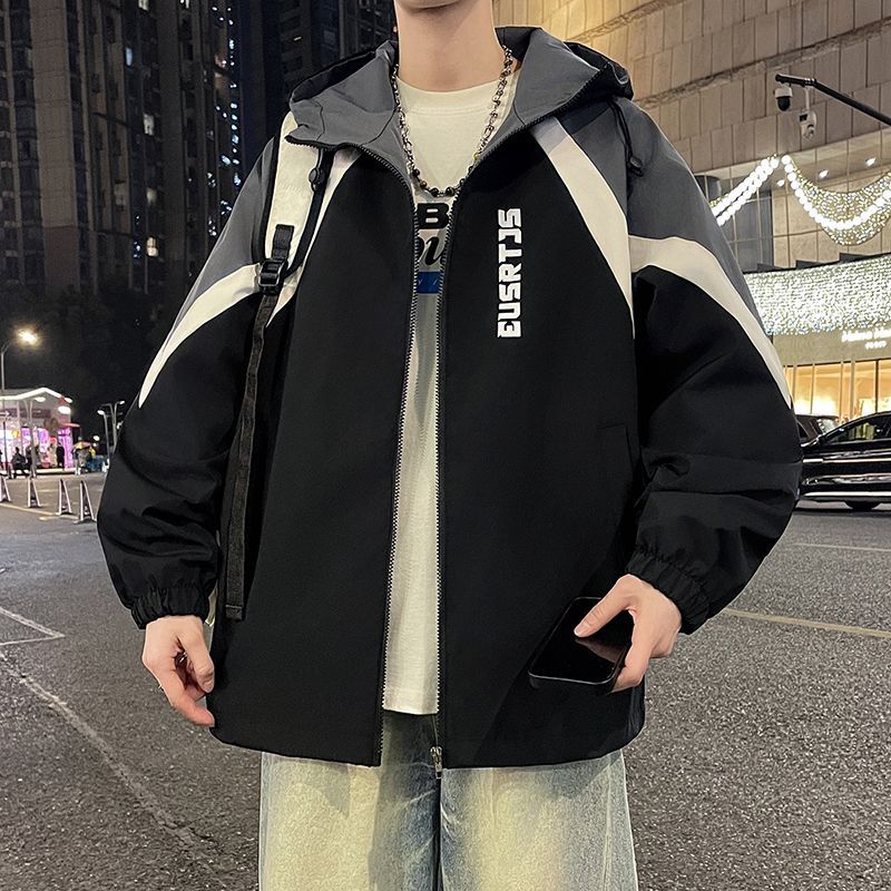 @潮流百搭連帽夾克鬆薄款帥氣外套