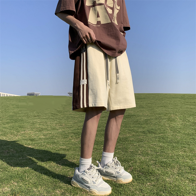 美式五分透氣潮牌寬鬆休閒闊腿短褲-Nuostyle