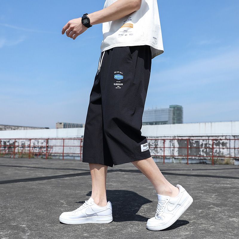 薄款寬鬆外穿運動大碼休閒潮流七分褲