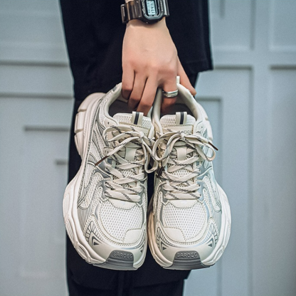 網面透氣休閒鞋運動跑步厚底增高老爹鞋