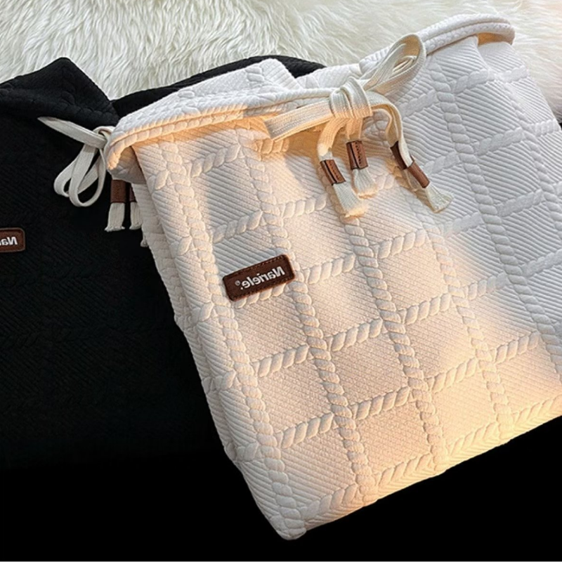 時尚素色帽衫方格雙帽繩重磅長袖連帽T