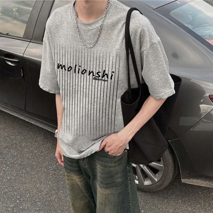 重磅純棉設計感小眾寬鬆潮流短袖T恤