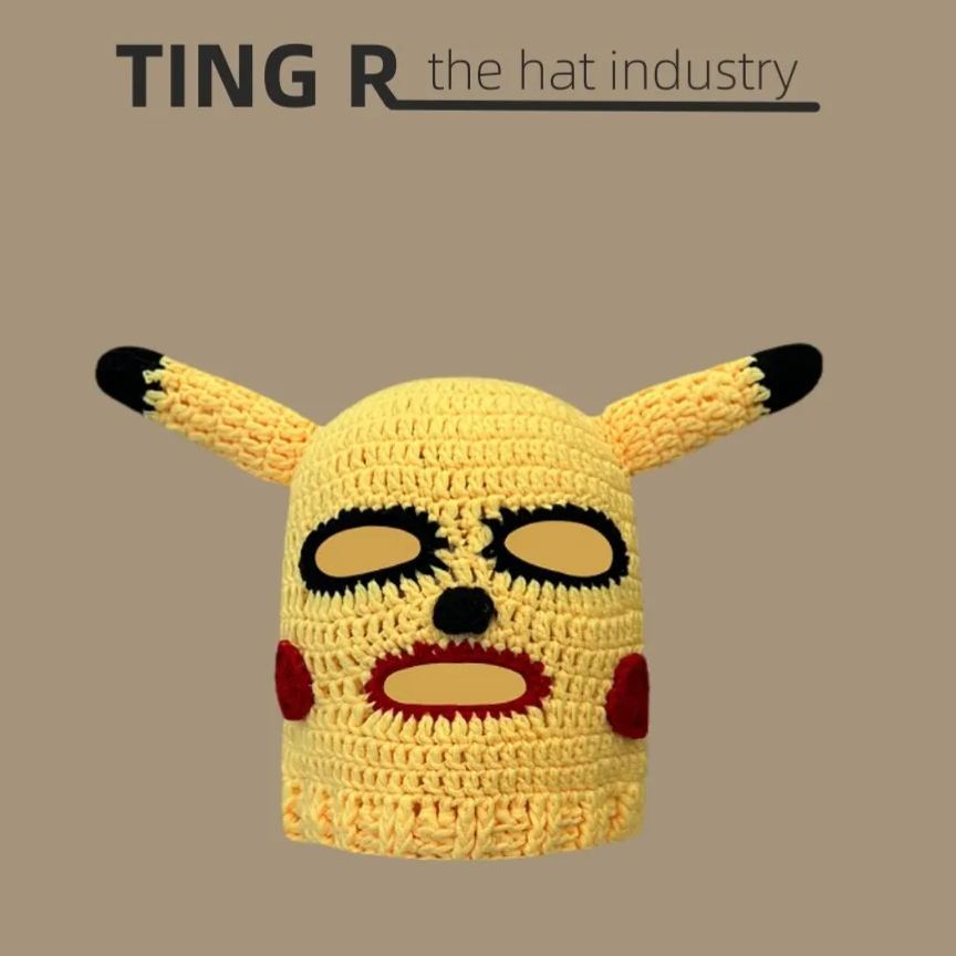 怪物史萊克綠色可愛卡通節日個性搞怪針織帽