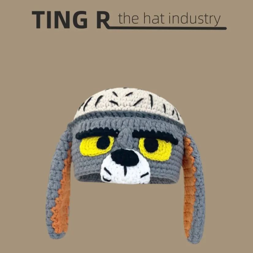 怪物史萊克綠色可愛卡通節日個性搞怪針織帽