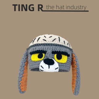 怪物史萊克綠色可愛卡通節日個性搞怪針織帽