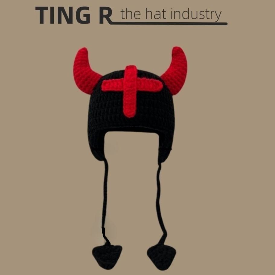 怪物史萊克綠色可愛卡通節日個性搞怪針織帽