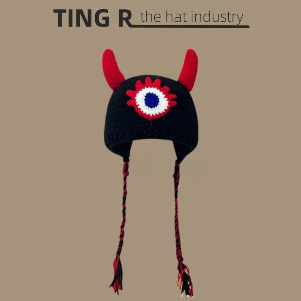 怪物史萊克綠色可愛卡通節日個性搞怪針織帽