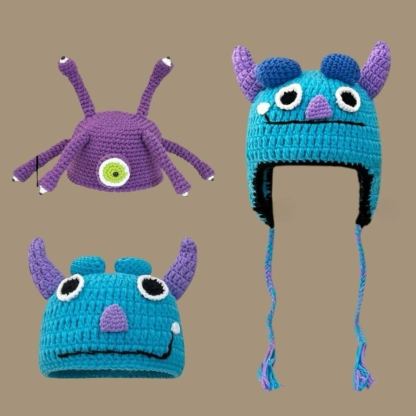 搞怪可愛卡通節日個性卡通針織帽