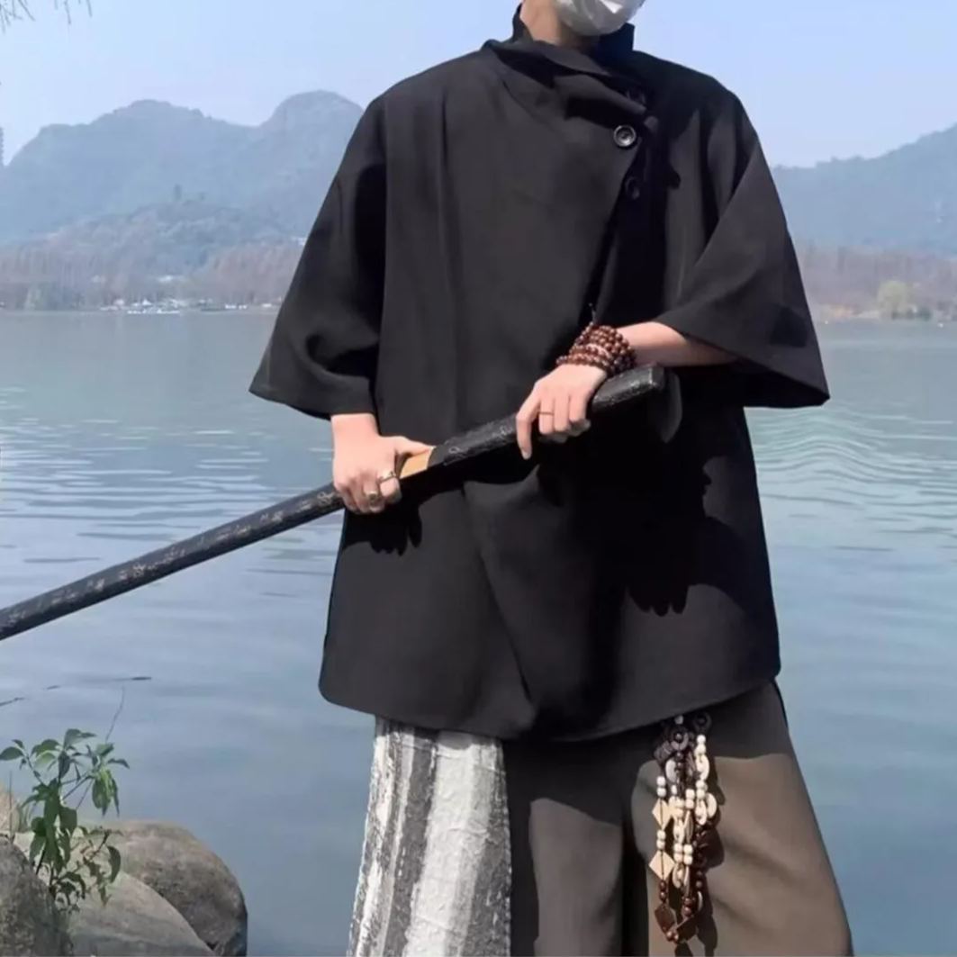 美式寬鬆百搭小眾帥氣設計感假兩件短袖T恤