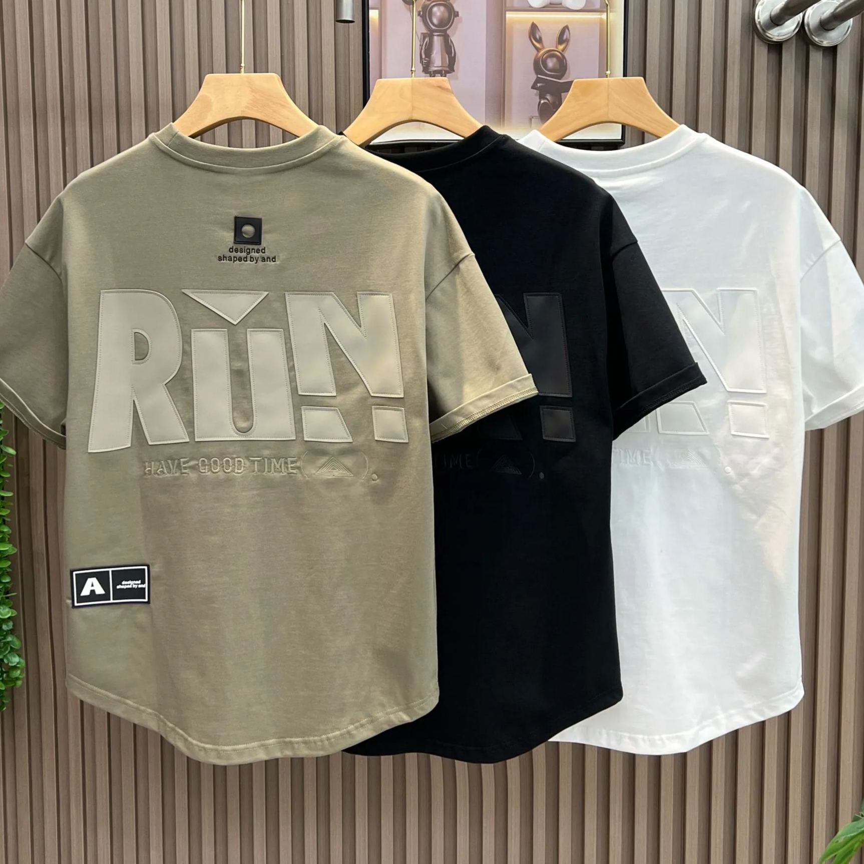 美式落肩寬鬆百搭潮流字母短袖t恤