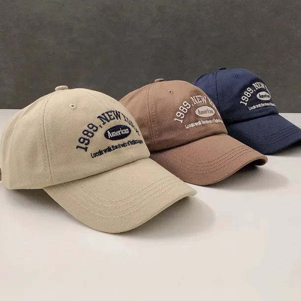 韓國棒球帽情侶百搭街頭字母刺繡鴨舌帽