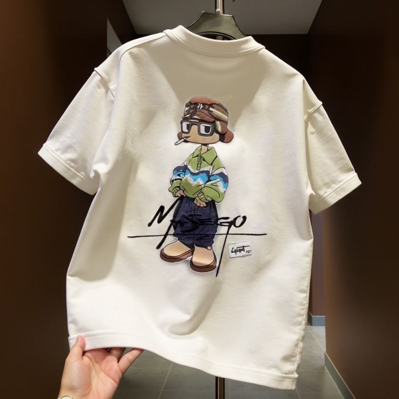 美式純棉寬鬆男女同款潮流短袖T恤