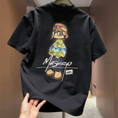 美式純棉寬鬆男女同款潮流短袖T恤